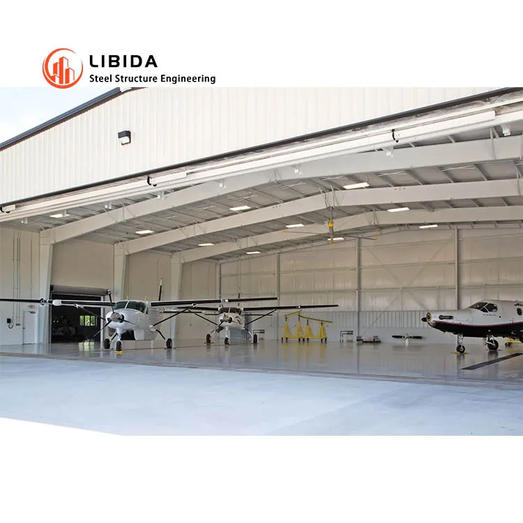 Prefab Modern Steel Structure Buildings Pre-Engineered Structural Metal Hangar Warehouse for Aircraft Storage