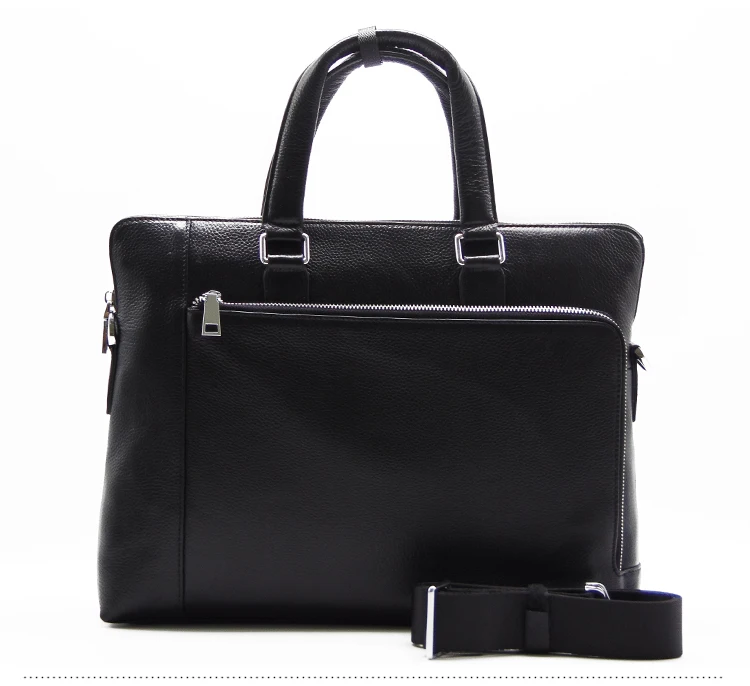 Hot sale class hot sale durable genuine leather laptop mens Bag MOQ 1 piece in stock customize OEM man briefcase