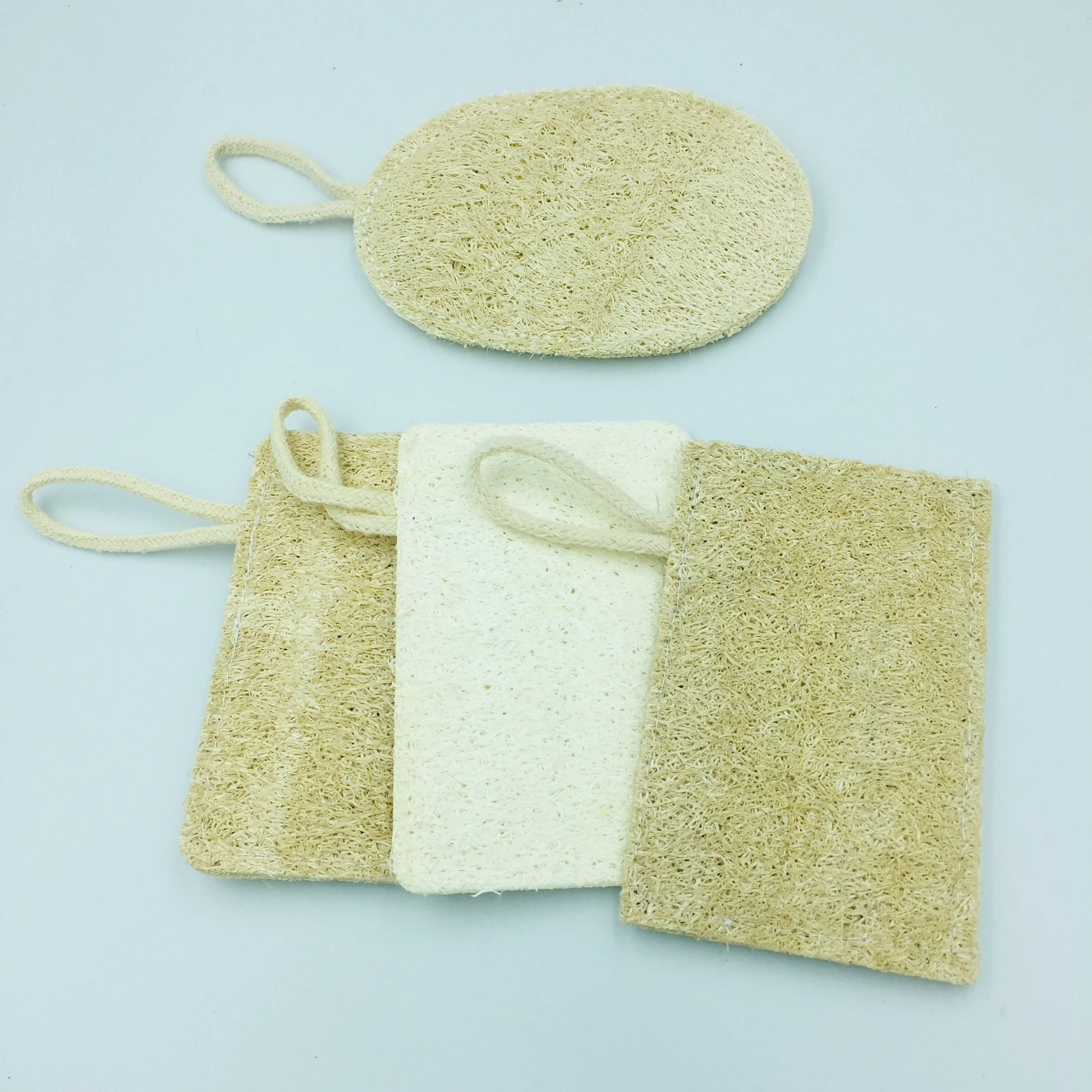 Zero waste plastic free natural luffa fiber clean pad dish clean loofah sponge for bath shower washing pads