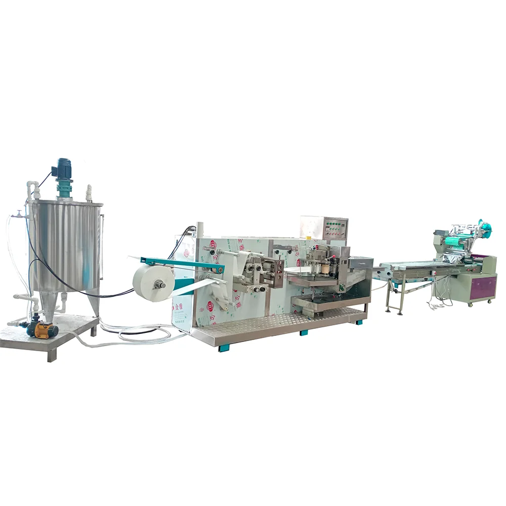 pet cleaning wet wipes making machine with packaging machine