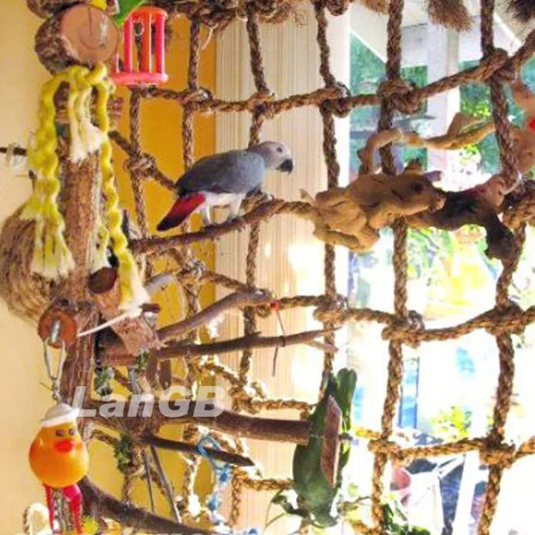 Natural Wood Bird Parrot Toys Birds Playground Climbing Toys Parrots Stand Perch Pet Training Parrot Toy Pet Bird Ladder