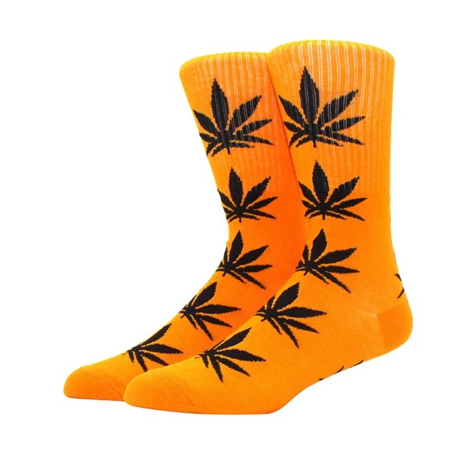 Whale Professional Skateboard Socks Weed Leaf Socks Casual Colorful  Fun Tie Dye Maple Socks in Stock