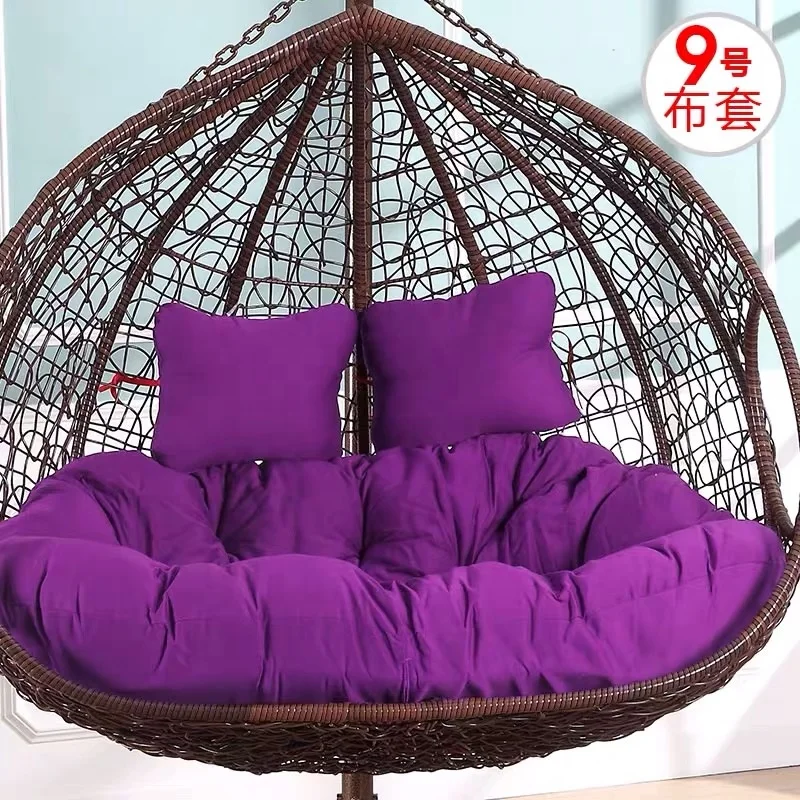 
swing chair big cushion with pillows double seater customized color and size 