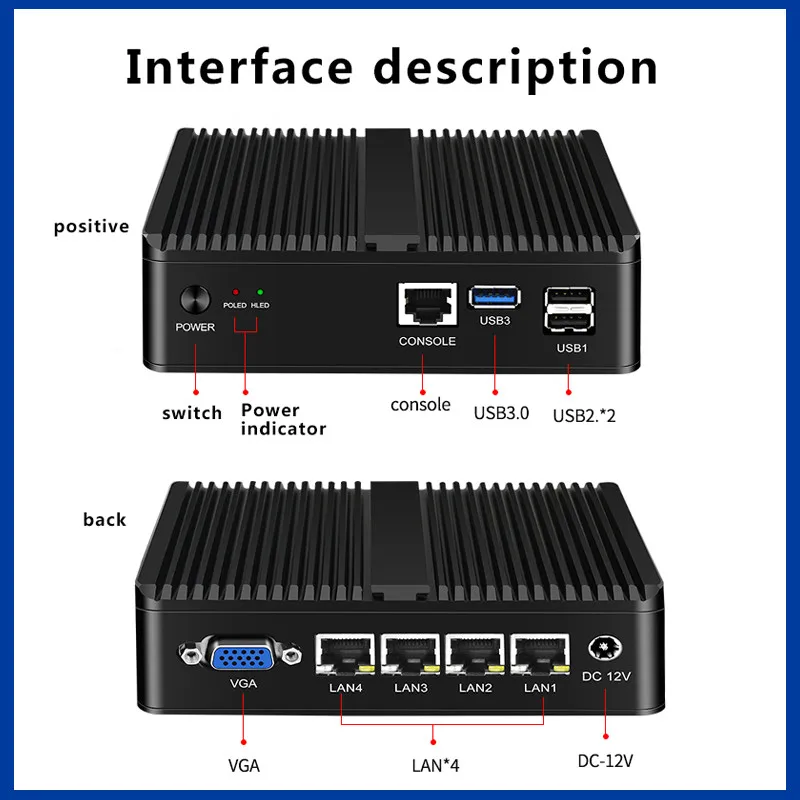 Beyond Control j1900 soft routing mini PC four gigabit 82585V network port ros / lede / ikuai / openwrt proxmoxve virtual router
