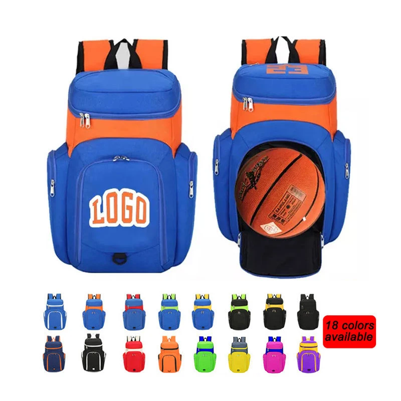 Custom Logo Mochilas Sports Bag Youth Soccer Volleyball Football Back Pack Wholesale Basketball Bookbags Backpack