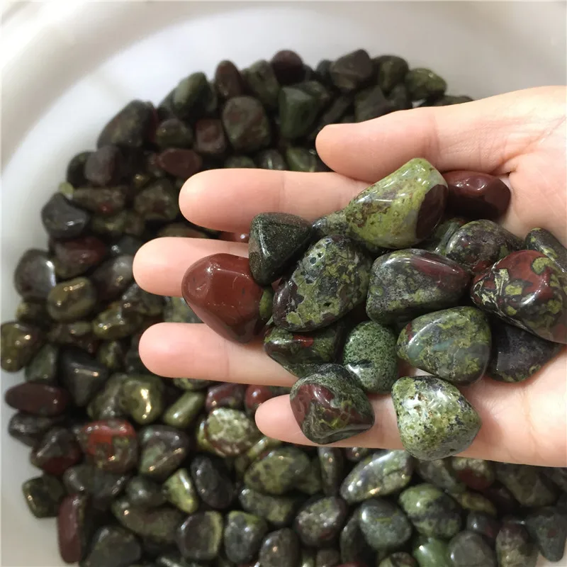 Dragon Blood Stone Quartz Crystal Gravel Tumbled Gemstone for Home Decor