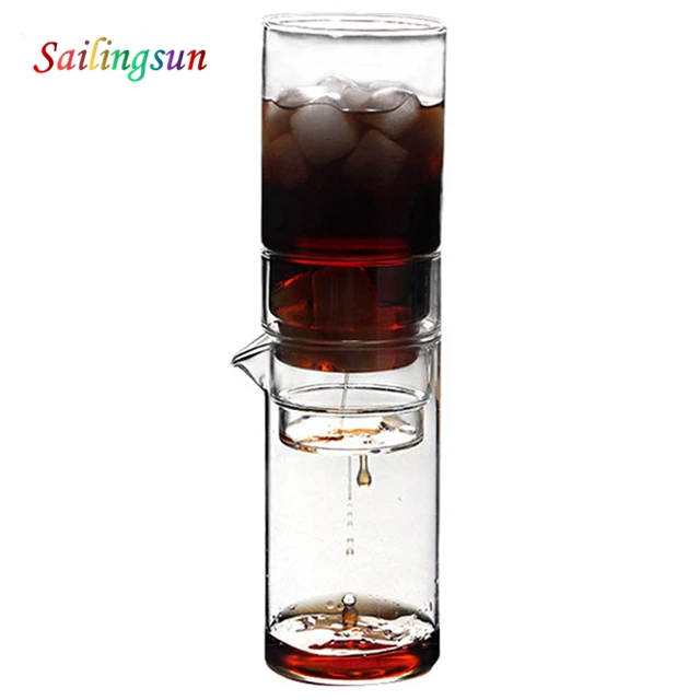 united design handmade  pour over cooking thermo glass ice drip coffee pot