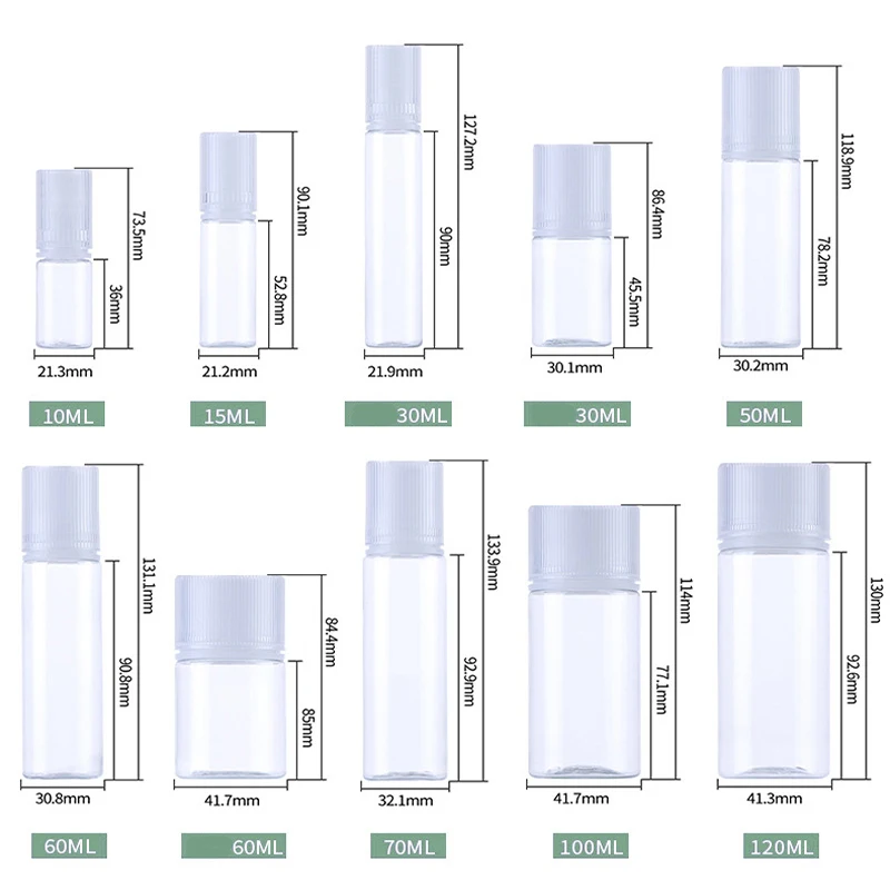 V3 Transparent PET Squeeze Dropper Bottle 10 15 20 30 40 50 60 70 80 100 120 ml PET liquid bottle With Child Tamper-proof Cap