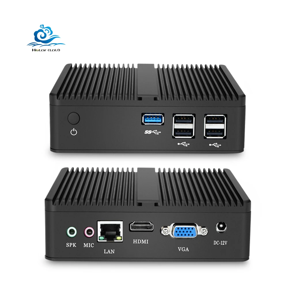 Fanless System Unit Computer 2020 Celeron Pentium Quad Core J1900 J2900 Win 10 5Usb Lan Hd Vga Micro Desktop Mini Pc