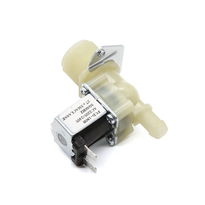 Electric Plastic Solenoid Valve AC220V/240V Water Inlet Flow Switch Magnetic Normally Closed Washing Tools 0.8mpa Control Valve