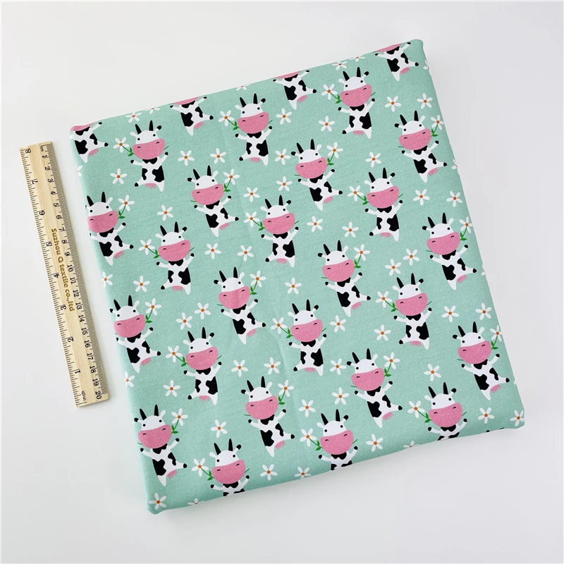 New Arrival 220GSM 155cm 95% cotton 5%spandex cotton spandex fabric cotton lycra knit fabric by meter