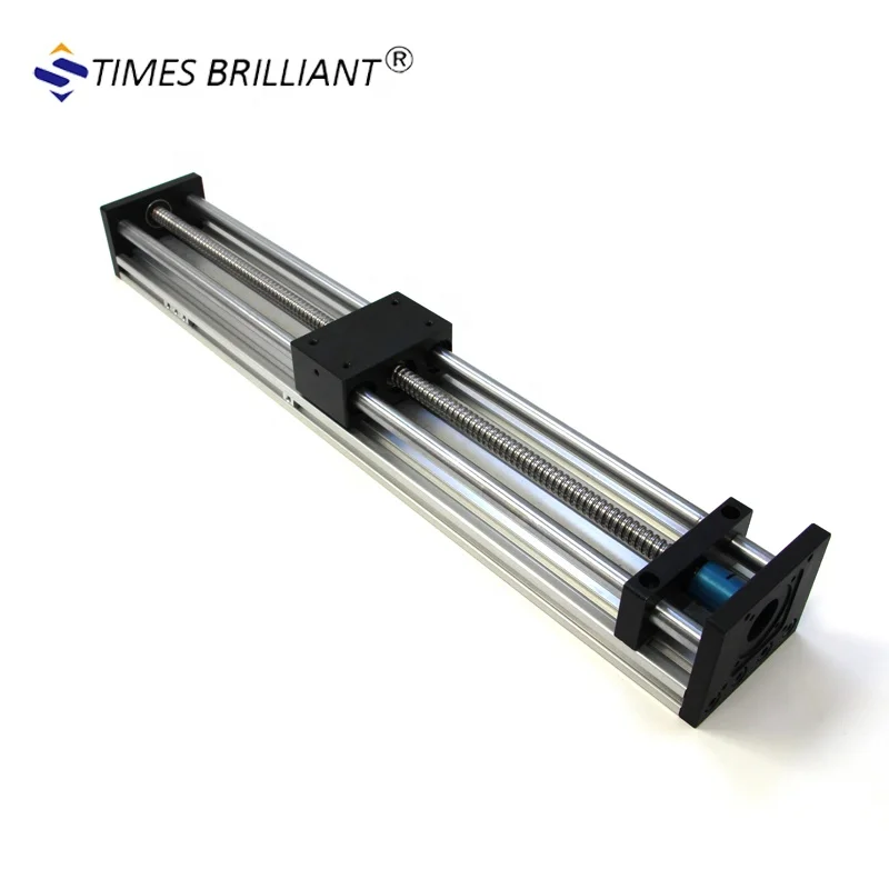 Cheap price Customized 400mm travel length Aluminium ball screw linear rail guide for cnc cutting drilling translation stage