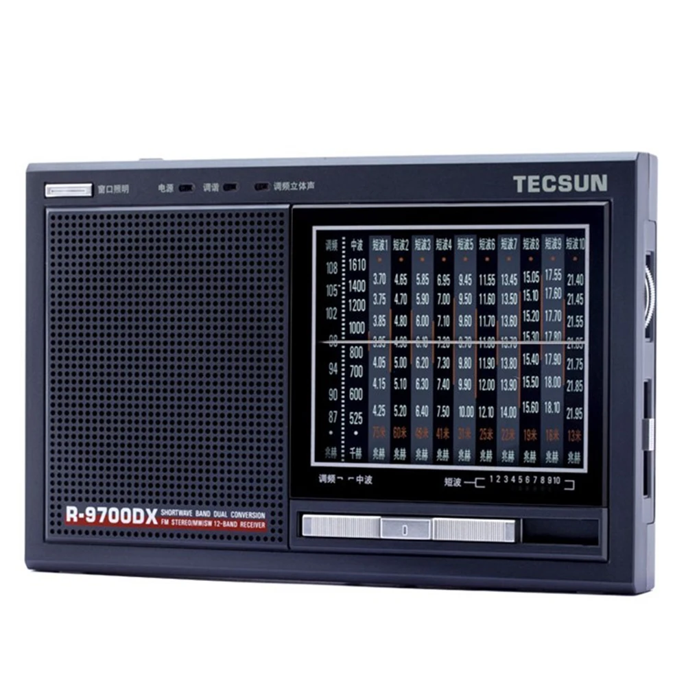 TECSUN R-9700DX радио оригинал Гарантия коротковолновый/мВт Высокая чувствительность Мир группа приемника с громкой связью