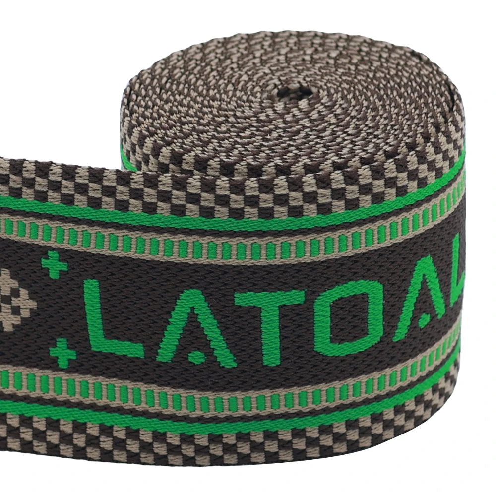 High quality garment processing accessories custom color logo branding woven polyester jacquard webbing for clothing