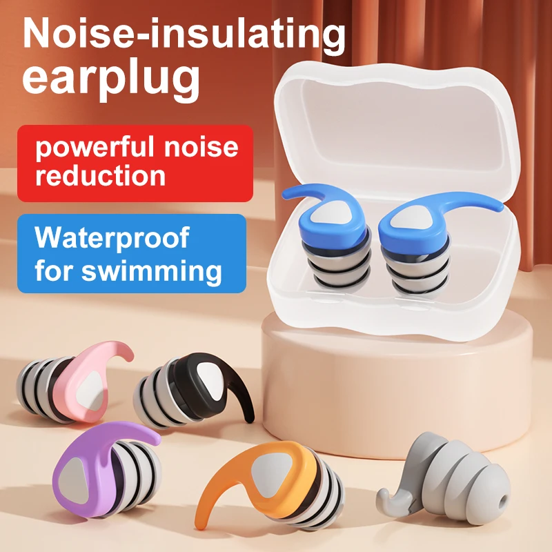 ES700 noise-insulating earplug hearing protection products quadruple physical noise reduction silicone earplugs earbuds