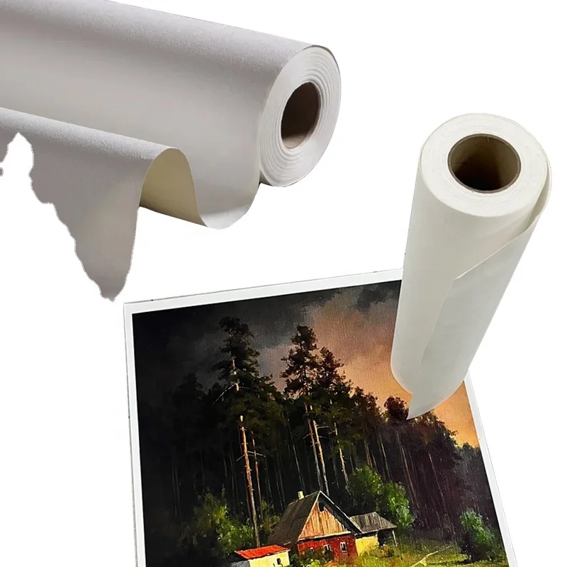 Direct Sale Factory Price Large Format 100% Cotton Canvas Roll Matte Finish Inkjet Printing for Pigment Ink