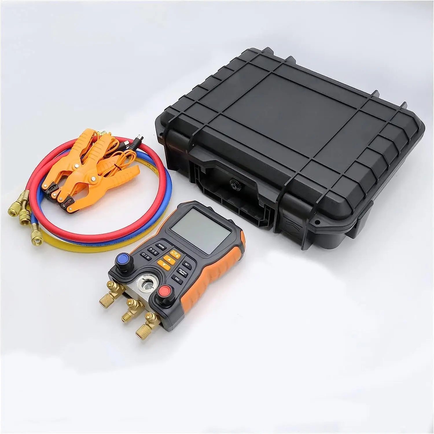 Backlight Value Testers Manifold Set Hvac Digital Pressure Gauges For Refrigeration