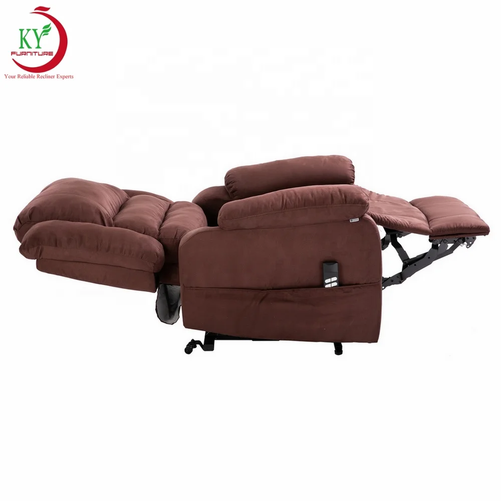 JKY Furniture ZOY Power Electric Riser Lift Recliner Comfortable Micro Soft Velvet with Remote Control for Elderly