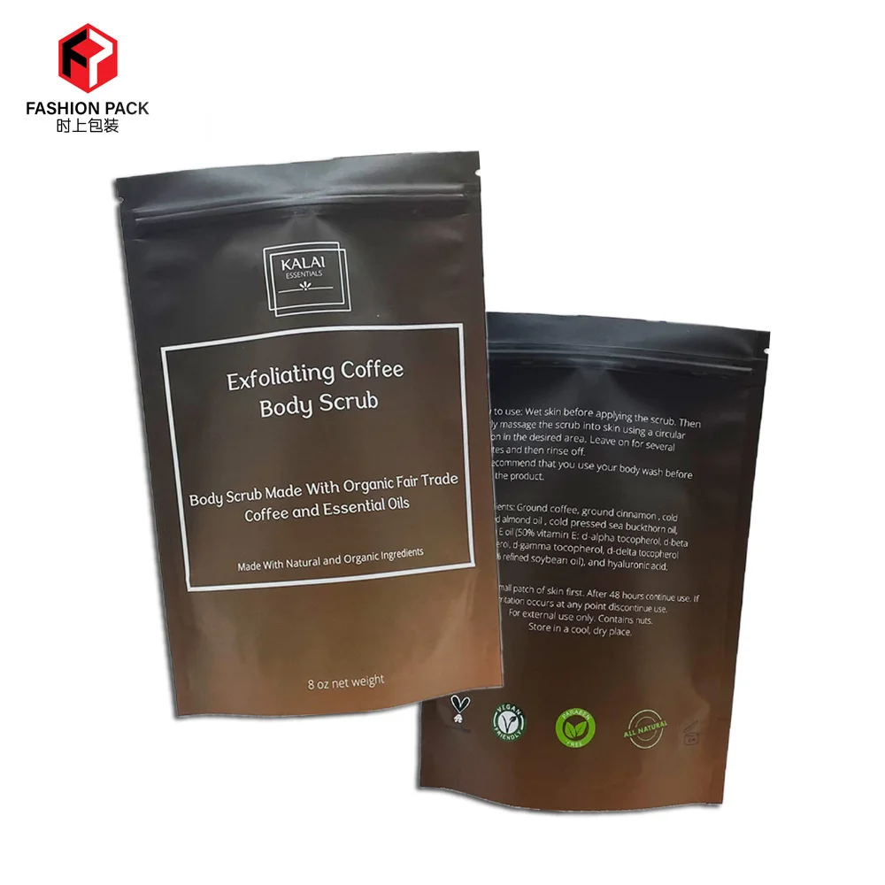 Factory Wholesale Custom Print Bath Salt Soak Sugar Stand up Packaging Foil Lined Plastic Zipper Top Packaging Bag