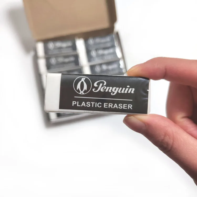 Office Supplies Big White Plastic Rubber Eraser Stationery Pencil Eraser for School Students