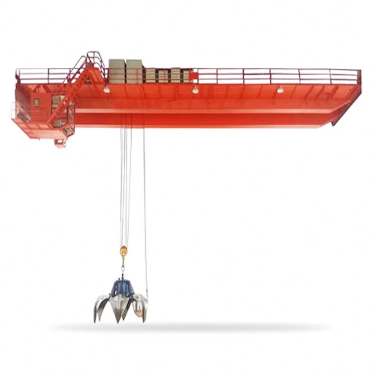 Workshop Overhead Scrap Grab Crane For Indoor Bulk Material Handling And Garbage Disposal
