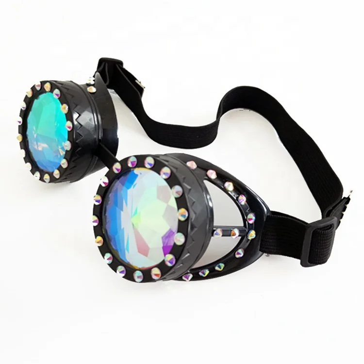 2022 Fashion Retro Unisex Rave Festival  Cosplay Glasses Kaleidoscope Glasses Party Steampunk Goggles