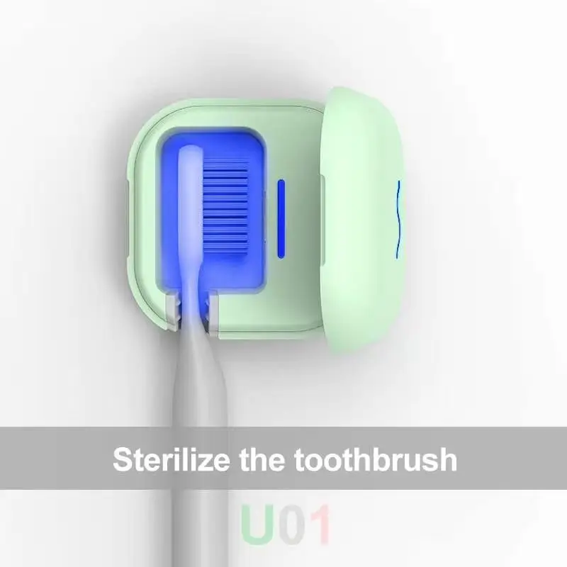 2022 new trending household oral care travel portable Mini Disinfection UVC toothbrush Sterilizer Box