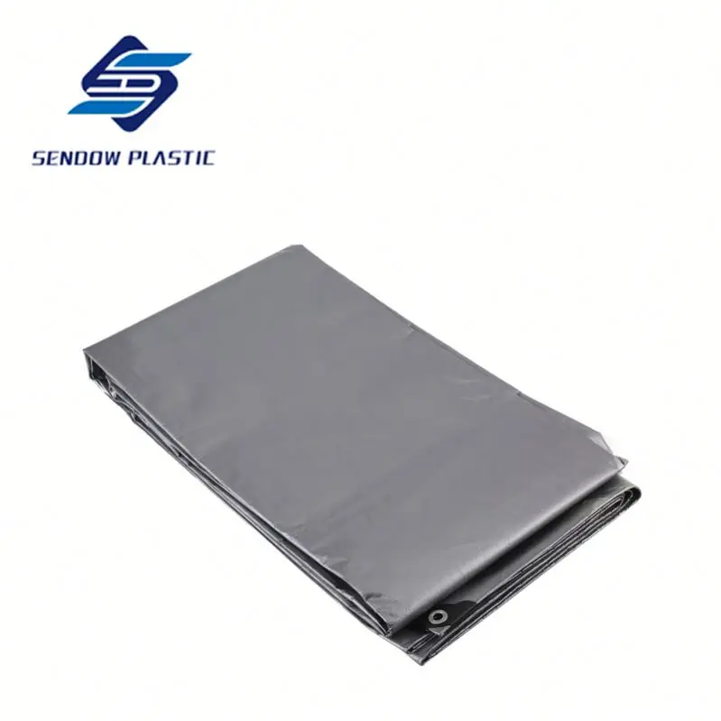 Балдахин переработанный брезент серебристый черный брезент