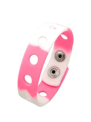 18cm custom multicolor soft rubber silicone wristband colorful silicone bracelet with holes for wholesale Via DHL/Fedex