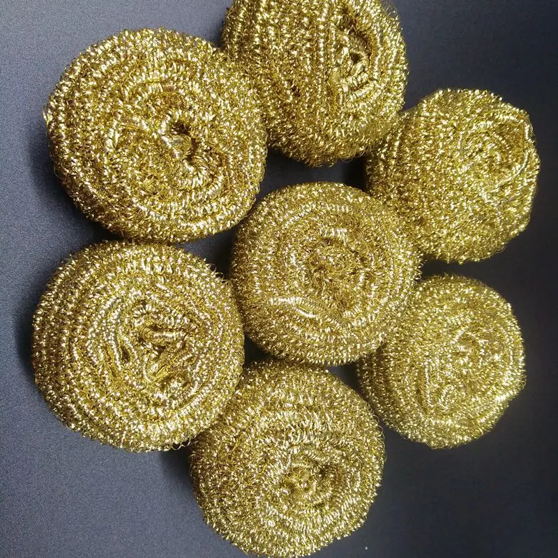 Custom Copper Stainless Steel Scourer Steel Wool Scouring Pad metal Scrubber