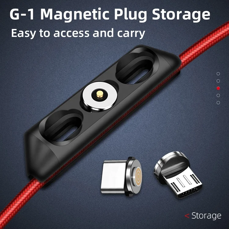 Storage Micro USB Container Magnetic Cable Plug Case Magnet Charger 3 In 1 Portable Connector Heads Anti-lost