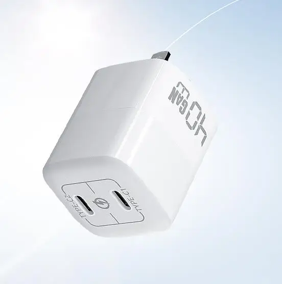 40W Gallium Nitride GaN Charger PD20W Dual-Port Fast Charger Charging Suitable for Apple Mobile Phone Simultaneous Fast Charging
