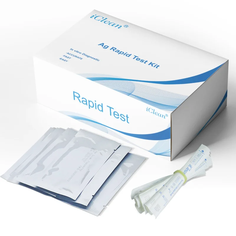 
50% Discount Iclean Lateral Flow Saliva Antigen Rapid Test Kit 25 Set/Box Rapid Saliva Antigen Test Kit for home 