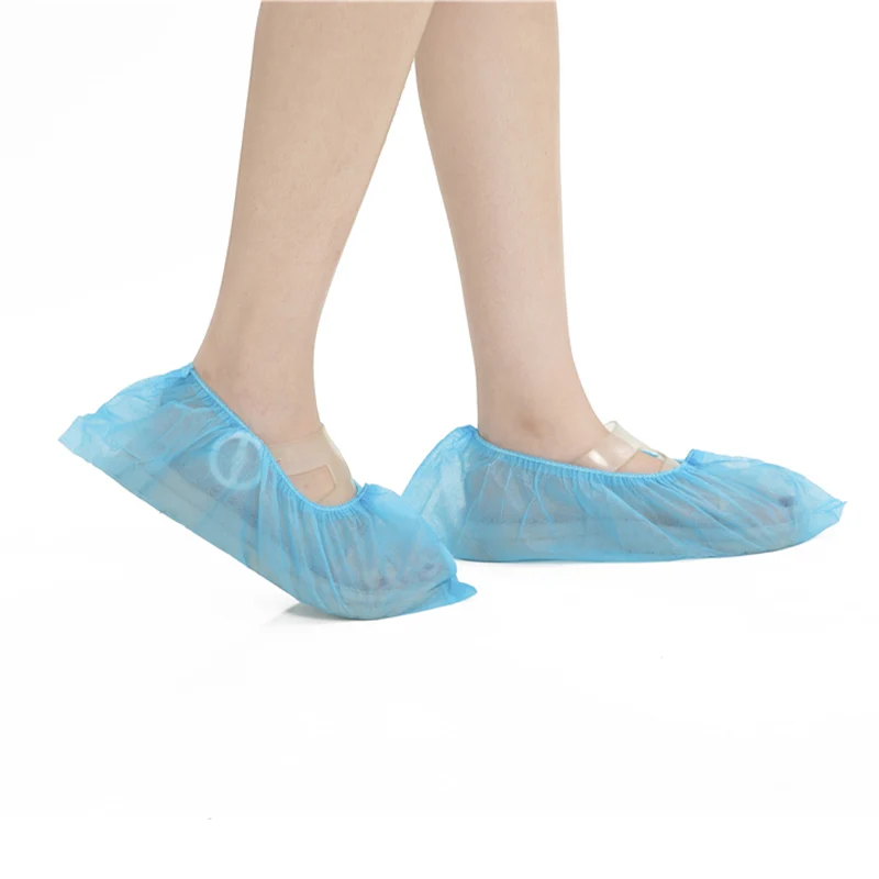 Хит продаж сертифицированные медицинские поставки Синий Одноразовый нескользящий мягкий хирургический чехол для обуви нетканый полипропилен