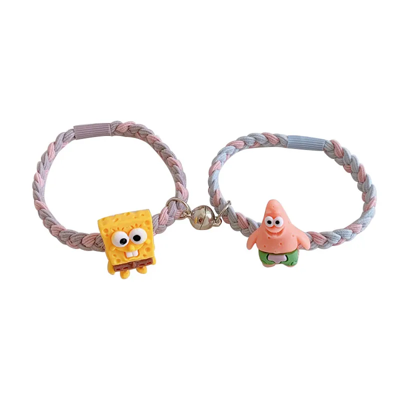 Wholesale Bestie Couple Attraction Bracelet Small Rubber Band Magnetic Bear Rabbit Good Gift Friendship