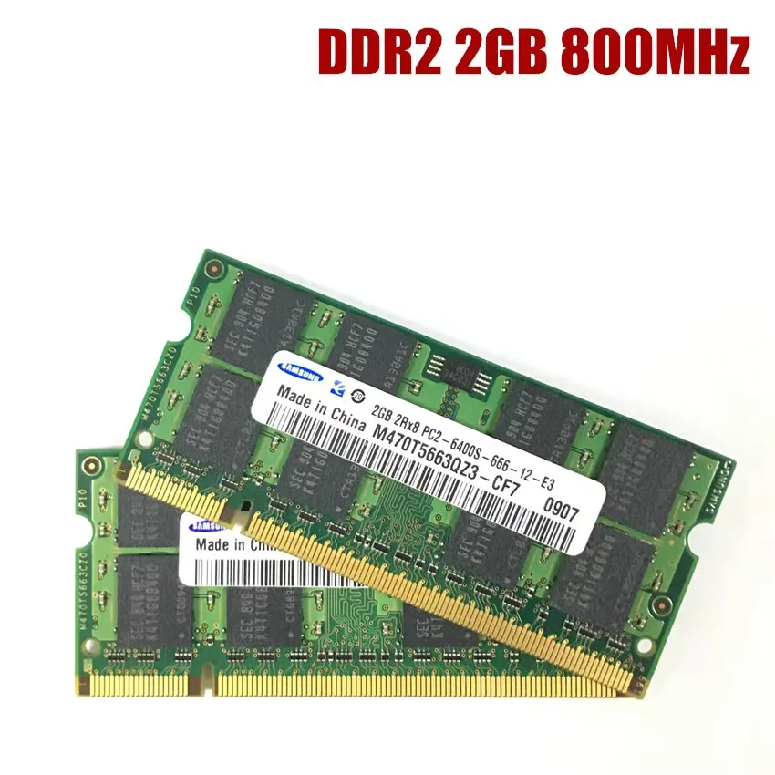Random Hynix Uskingston Krsamsung memory module 1g 2g 1GB 2GB DDR2 667MHz 800MHz Laptop memory
