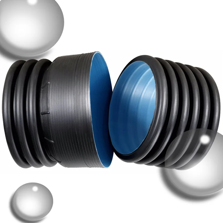 best quality 8inch 10inch 12inch 16inch 18inch 20inch 22inch 24 inch 30inch SN4 sn8  Double Wall HDPE Corrugated drainage Pipe