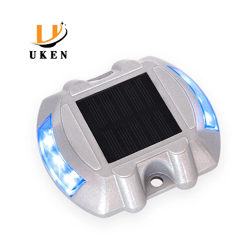 CE Approved Aluminum LED Solar Road Stud Road Side Marker Blue Waterproof Pavement Marker Light for Garden Pathway Walkway