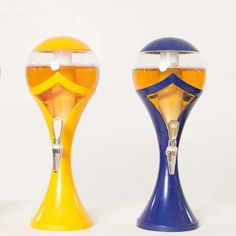 2024 new factory direct sales 3 liter beer cannon beer tower colorful luminous beer tower with customizable logo