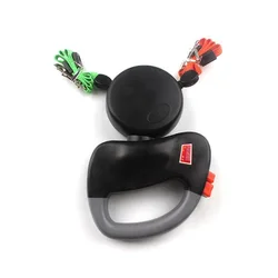 One Tow Two Anti-winding Traction Rope Double Dog Chain Double-headed Automatic Retractable Dog Traction Rope