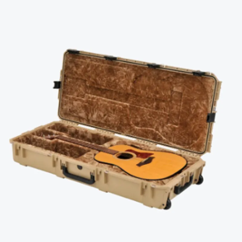 Hard Plastic Equipment Case Waterproof ABS Material Flight guitar Carrying Cases
