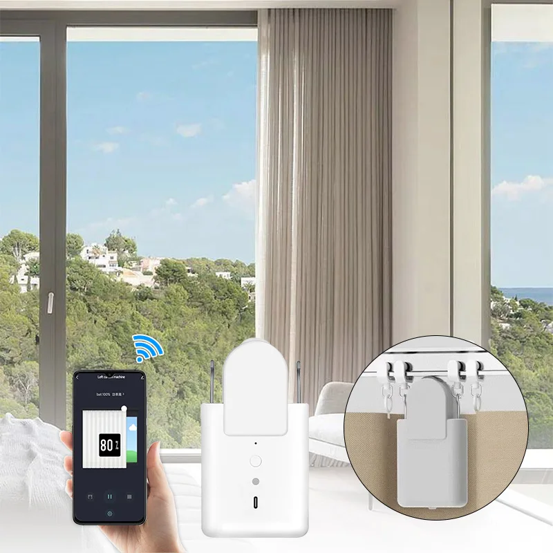 Home System Wifi Tuya Zigbee Remote Control Electric Motor Robot Opener Robot Smart Curtain Motor Smart Curtain Drivers