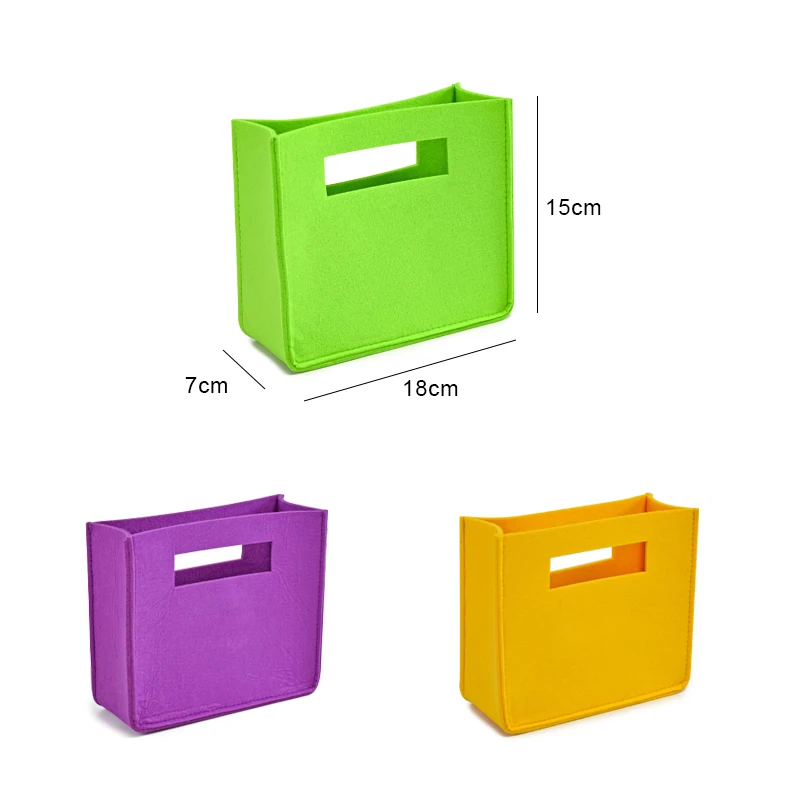 Customization different color tiny with handle hold little things Felt small tote Bag