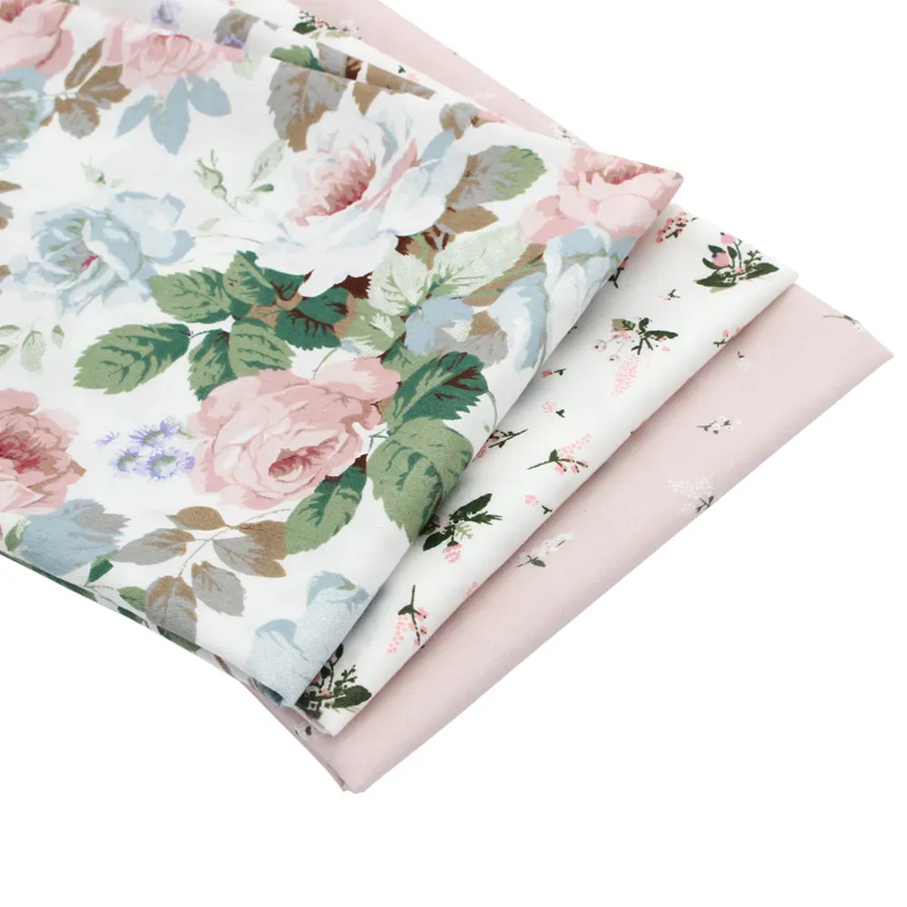 50x50 см хлопчатобумажная Лоскутная Ткань с цветочным принтом ткань для шитья стегания детская ткань «сделай сам» рукоделие материал I0304