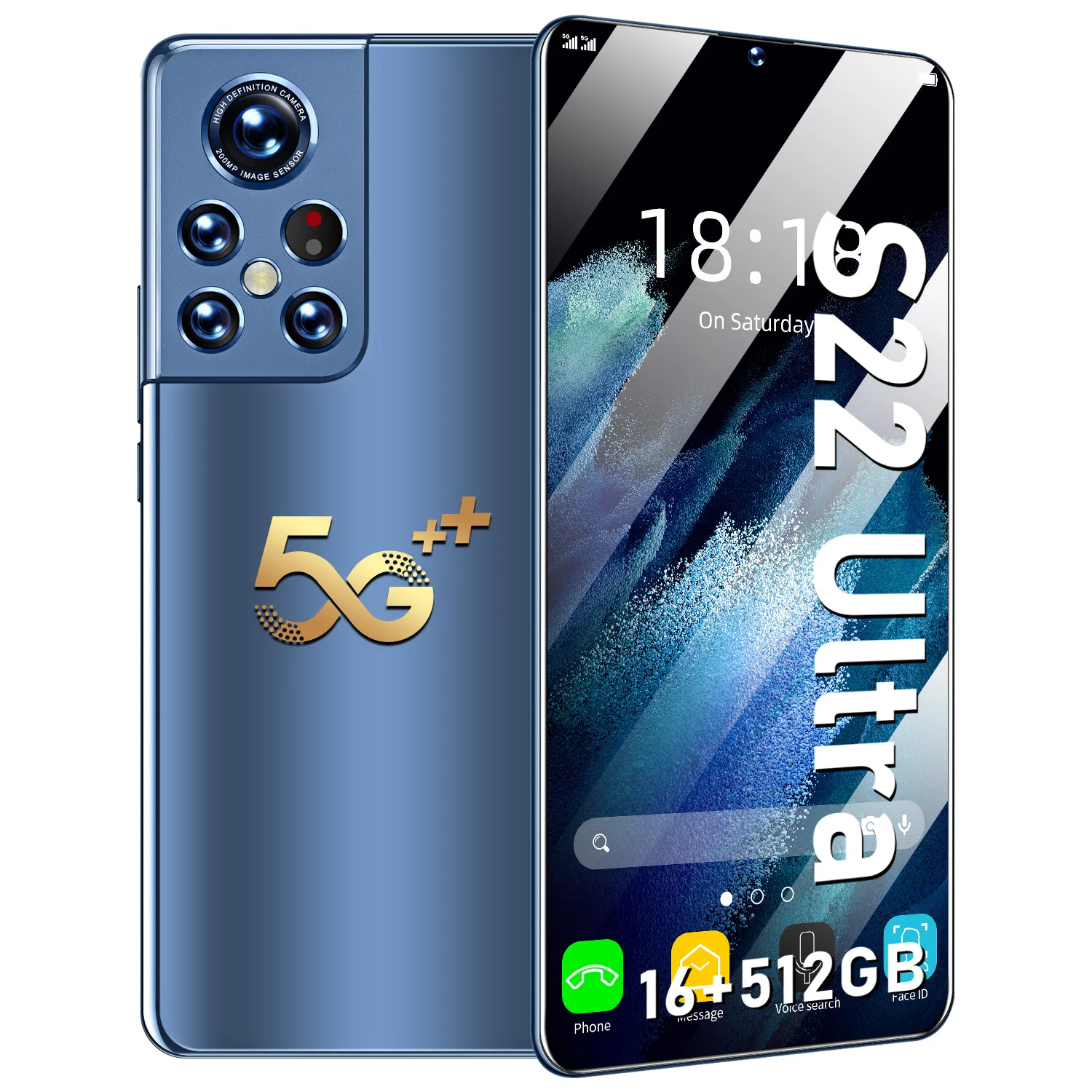 Смартфон S22 Ultra, 16 + 512 ГБ, две SIM-карты, Android