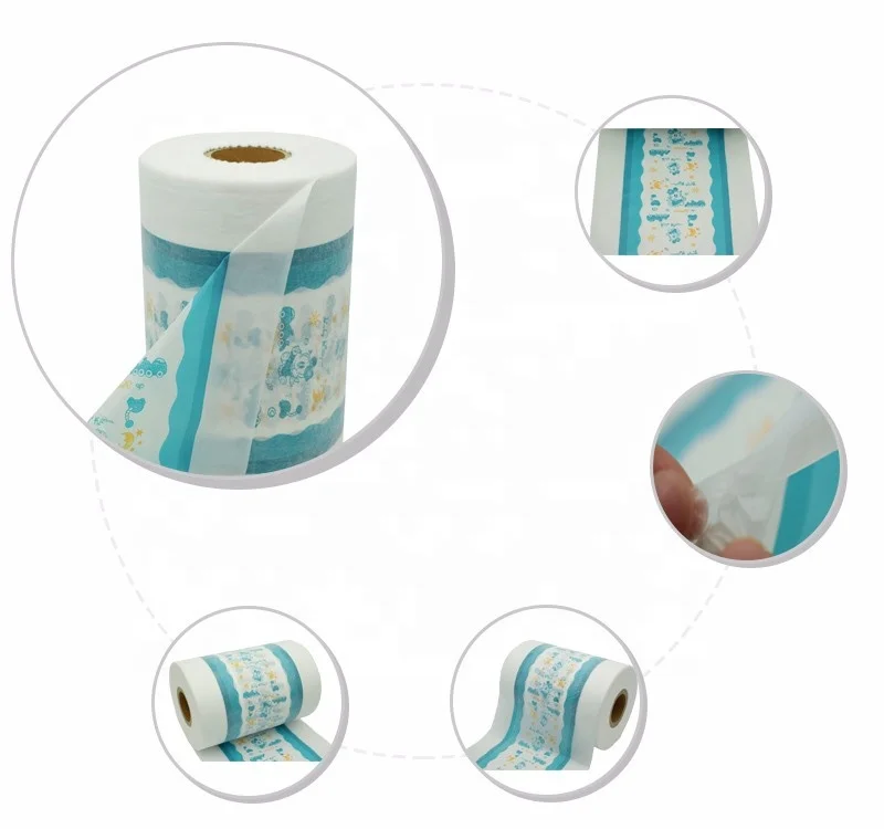 Soft moisture proof PE backsheet film printed lamination film laminated nonwoven film for baby diapers