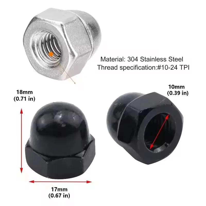 Wholesale Price M3-M42 DIN1587 Stainless Steel Hex Dome Cap Nut Hexagon Acorn Nuts