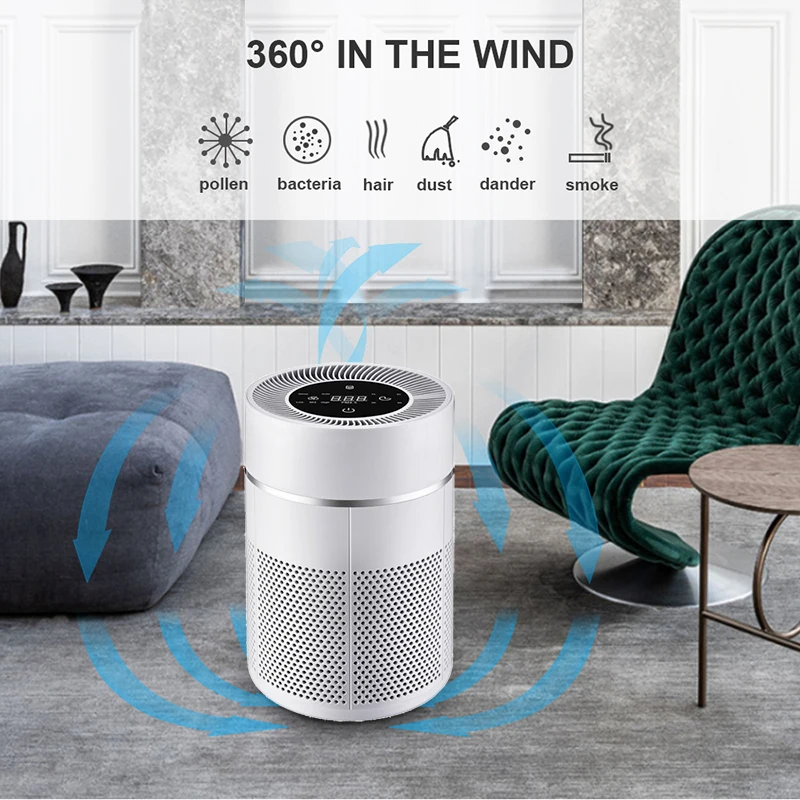 
No Odor, Quiet and Small Air Cleaner Air Purifier for Home CB Portable Ce Commercial Hotel Household HEPA Filter 1 YEAR EMC 