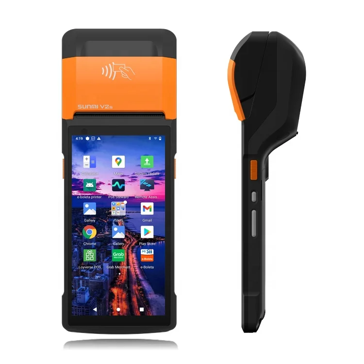Sunmi V2S  Android 11 Mini Pos Machine Thermal Printer Pos Terminal With Lottery Pos Payment Machine