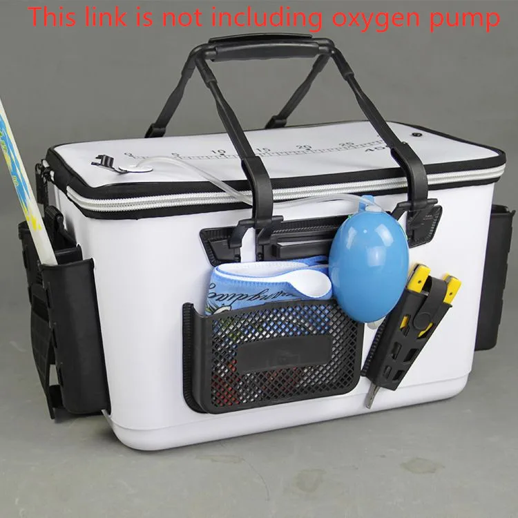 20L 26L 32L 40L Multi-function Folding Waterproof Oxygen Pump Portable EVA Collapsible Fishing Bucket With Pliers and Rod Holder
